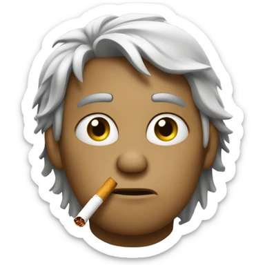 Loser smoking cigarette sticker