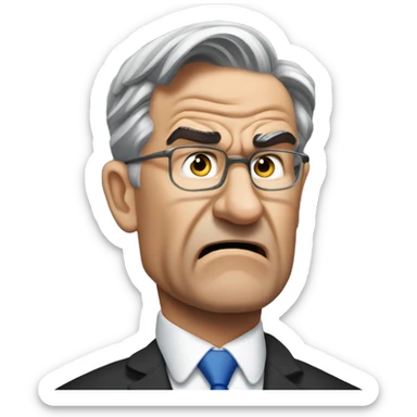 jerome powell angry market mode sticker