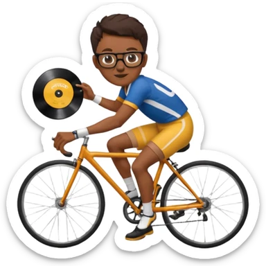 Record Collector + vinyl disc, City Cyclists. sticker