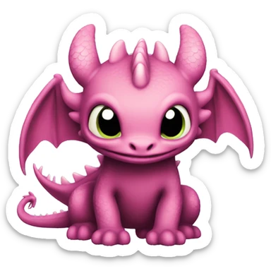 pink night fury toothless dragon sticker