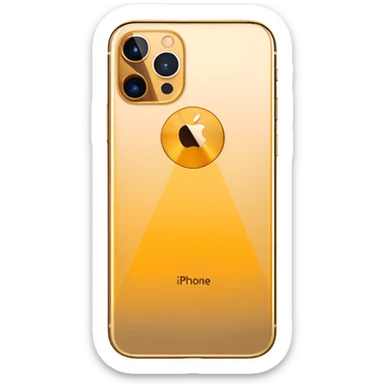 Gold iPhone 16 Pro Max no-logo clean backview sticker