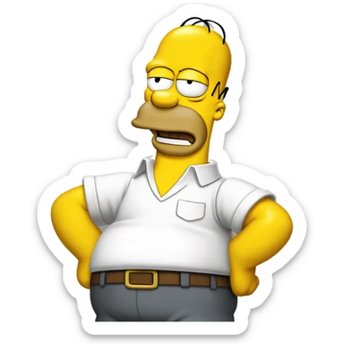 homer simpson sticker