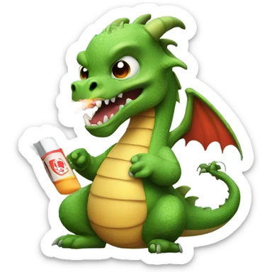 Dragon vaping  sticker