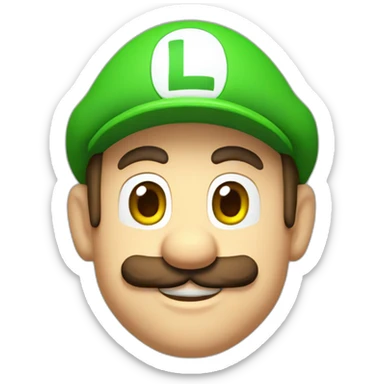 Luigi on Mario sticker