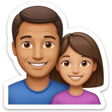 Gypsy dad and daughter  sticker