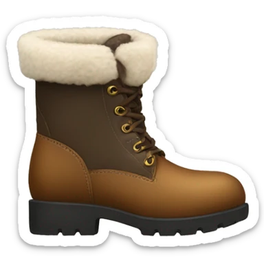 Boots with fur sticker