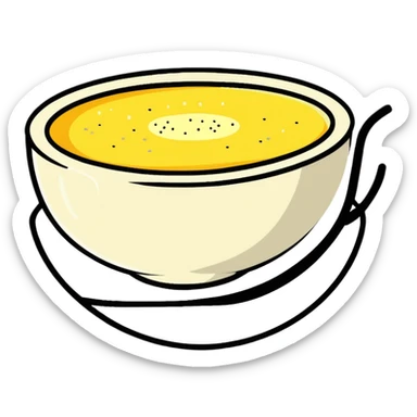 steaming bowl of grits with butter sticker