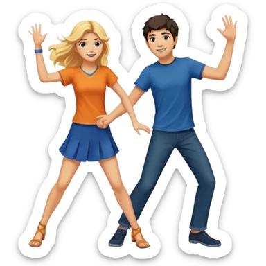 Percy Jackson and annabeth chase dancing sticker