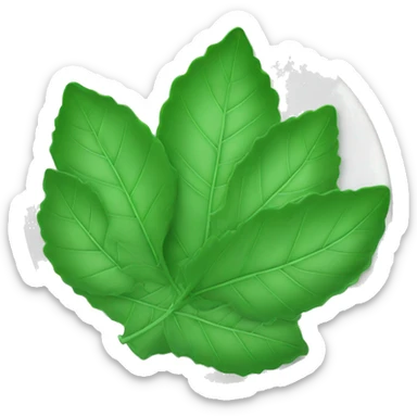 green leaves on a plate sticker