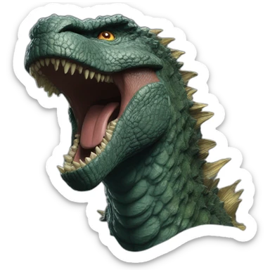 Godzilla (proportional) mouth closed (realistic) (Godzilla King of the Monsters, 2019) sticker