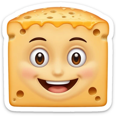 I want an overly excited face that says “I am so excited, I cannot contain. With eyes tightly squeezed together and a big cheesy grin emoji. sticker