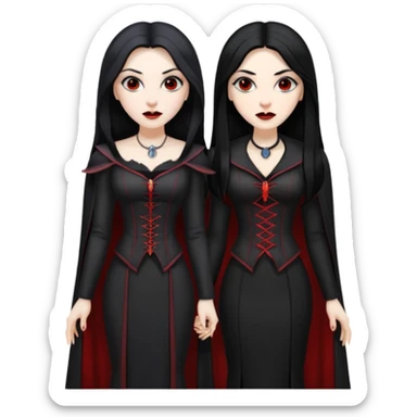 duas vampiras mulheres sticker