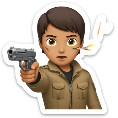 Neo matrix gun shot sticker