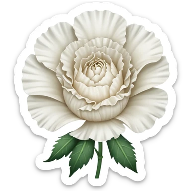 White Carnation flower sticker