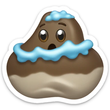 Piece of poop surfing sticker