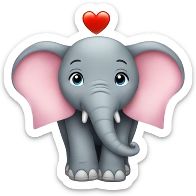 Elefant mit Herz  sticker