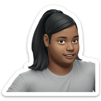 smiling boy in white shirt sticker