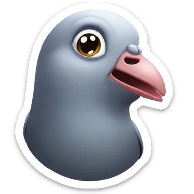 pigeon face crying laughing sticker
