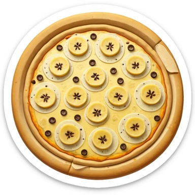 banana pizza top down sticker