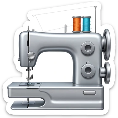 sewing machine needle with thread sticker