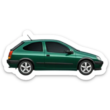 Dark green Opel Astra 1997 sticker