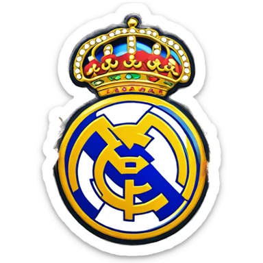 Escudo Real Madrid fuego sticker
