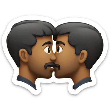 To men kissing sticker
