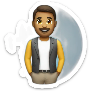 full body community manager sticker