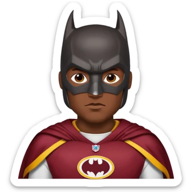 Batman with the Washington redskins uniform sticker