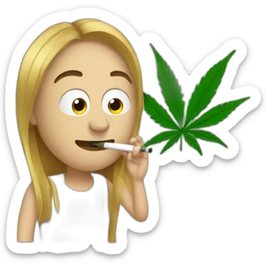 smoking weed on a vape while watching YouTube sticker