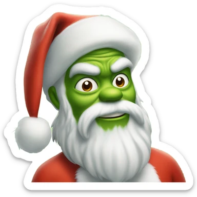 Epic Santa Clause and Grinch sticker