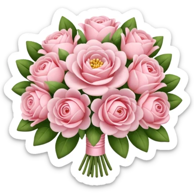 soft pink bouquet sticker