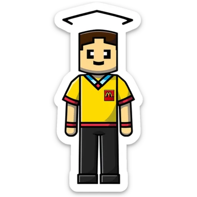 mcdonalds minecraft mean sticker