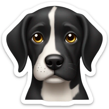 Perro negro gordo de cuerpo completo sticker