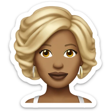 Mary J. Blige with Halo Hairstyle sticker