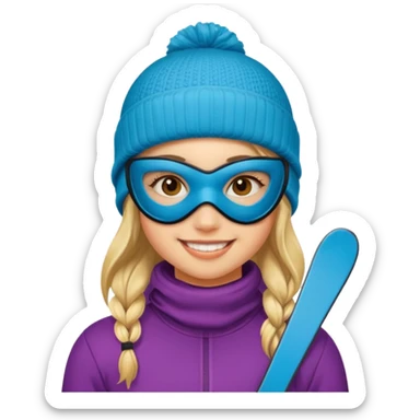 girl in ski mask  sticker