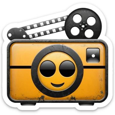 Grunge Film logo sticker