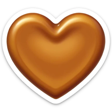 heart-shaped caramel candy sticker
