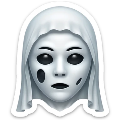 ghost  mask sticker