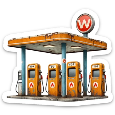 generate a realistic gas station sticker