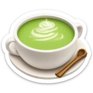Cozy cup of matcha latte sticker