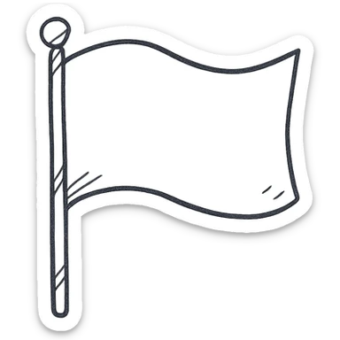 white flag sticker
