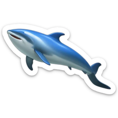 delfín co si čte sticker