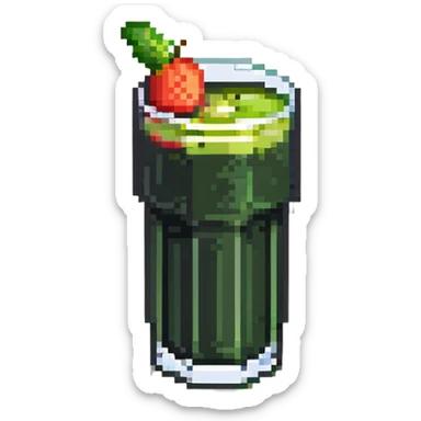 fresh juice in a tall glass sticker