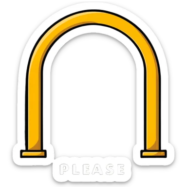 McDonald’s arch with the word please sticker