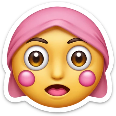 Crea un emoji tierno de alguien inflando los cachetes  sticker