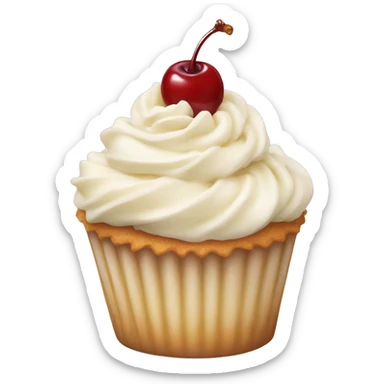 vanilla cupcake cherry on top sticker