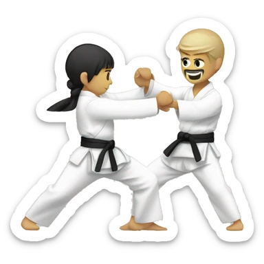 aikido technique duo sticker