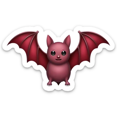 bat maroon sticker