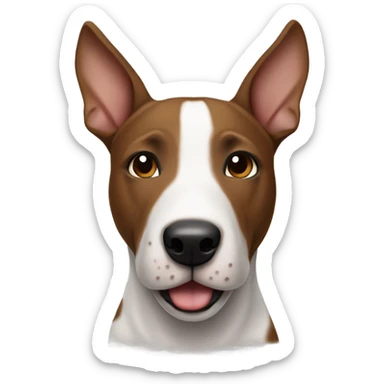 Bull terrier black head and brown sticker